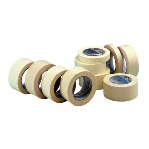 Afdækningstape / malertape til afdækning, fastgørelse, bundtning m.v. under malerarbejde.